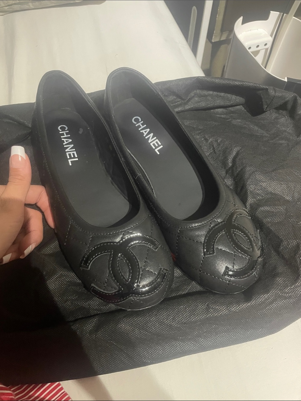 Chanel cambon ballet flats